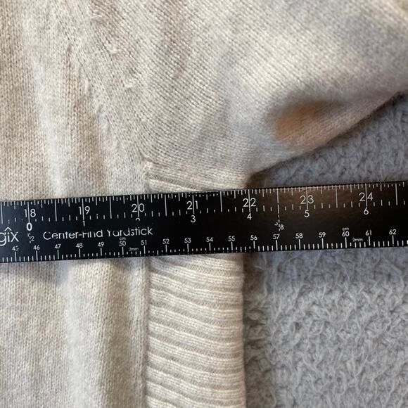 J Jill Pure Jill Cardigan Medium Wool Lagenlook Minimalist Neutral Open Ribbed - Picture 8 of 10